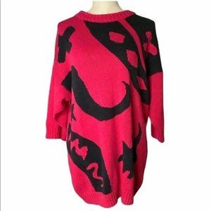 Vintage 80's Christopher Alan Ramie Blend Long Sweater Large